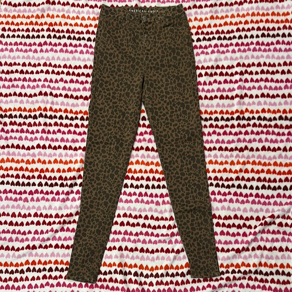 American Eagle Outfitters Leopard Print Jeans - Picture 1 of 3